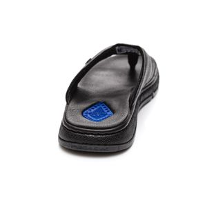 Chinelo Pegada Masculino Plus Size Em Couro 134305-05 Preto