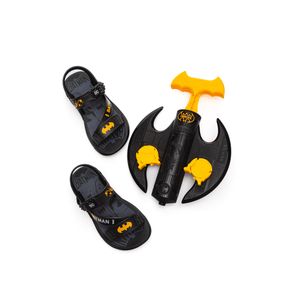 Sandália Grendene Papete Infantil Menino Batman + Lançador 23111-Be988 Preto