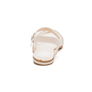 Sandália Doce Pé Rasteira Infantil Menina Strass 28010-464 Off-White