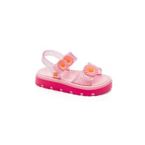 Sandália Zaxynina Casual  Infantil Menina Flower 18997-Bf740 Rosa