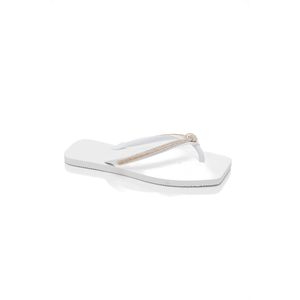 Chinelo Sua Cia Mini Square Juvenil Menina Strass 9900.5900new Branco
