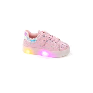 Tênis Sua Cia Mini Casual Infantil Menina Led 7057v25.00594 Rosa