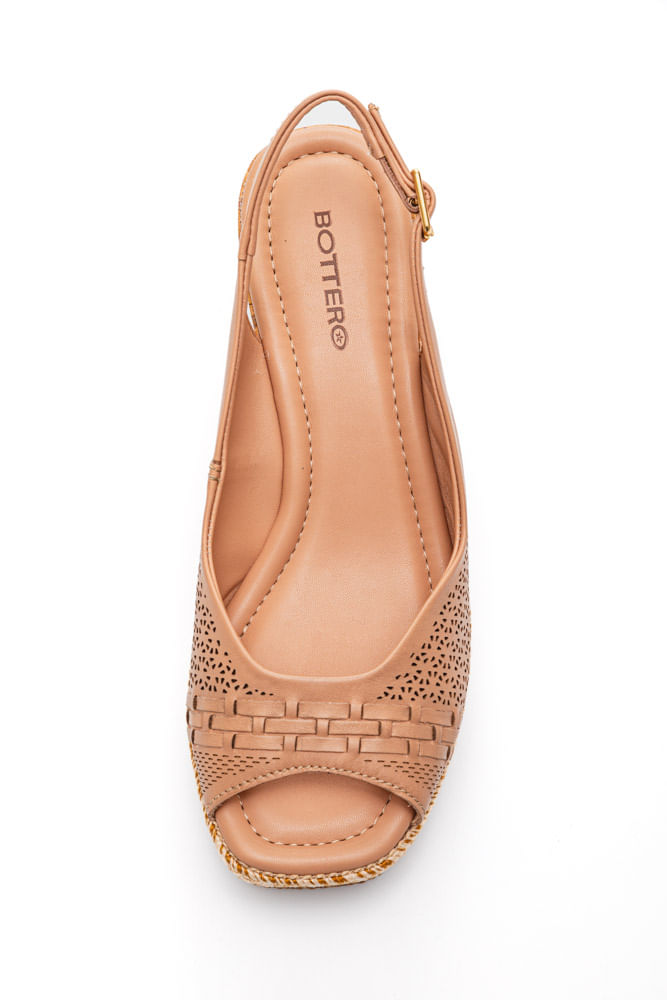 Sandalia-Bottero-Anabela-Feminina-Cortica-Couro-Lasercut-365922-Nude