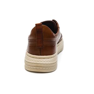Sapatênis Democrata Denim Jake Masculino Couro 240201-004 Marrom