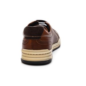 Sapatênis Democrata Denim Jay Masculino Couro 151401-003 Castanho