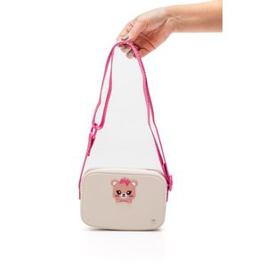 Bolsa Molekinha Transversal Infantil Menina Gorgurão 20019.8 Off-White