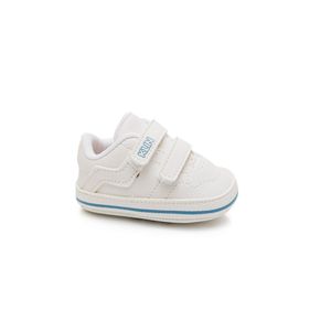 Tenis Klin  Super Confortável Bebe Menino Velcro 268.063-15778 Branco