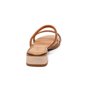 Tamanco Mississipi Salto Baixo Feminino Strass Mi991-02 Cobre