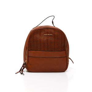 Bolsa Semax Mochila Feminina Alice Palucci Napa Al2225 Caramelo