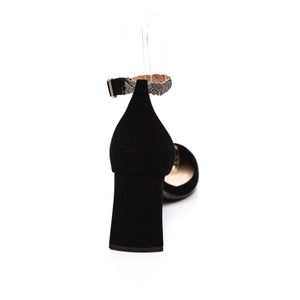 Sapato Bebecê Scarpin Feminino Salto Geométrico T7019-023 Preto