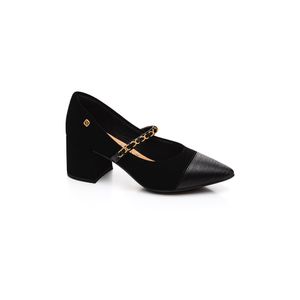 Sapato Santinelli Scarpin Feminino Nobuck 1534-046 Preto