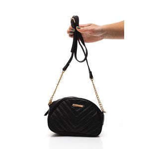 Bolsa Semax Transversal Chevron  Feminina Alice Palucci Al2553 Preto