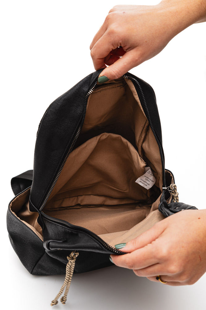Bolsa Semax Mochila Feminina Alice Palucci Napa Al2261 Preto