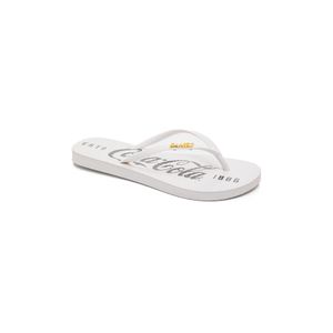 Chinelo Coca-Cola Slim Feminino Estampa Cc3516 Branco