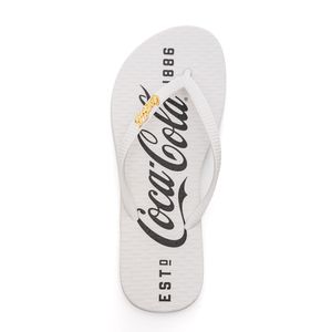 Chinelo Coca-Cola Slim Feminino Estampa Cc3516 Branco