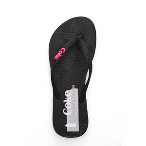 Chinelo De Dedo Coca Cola Feminino Logo Relevo Cc4390 Preto