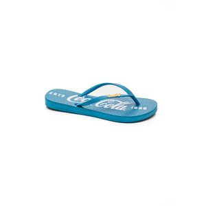 Chinelo Coca-Cola Slim Feminino Estampa Cc3516 Azul