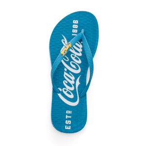 Chinelo Coca-Cola Slim Feminino Estampa Cc3516 Azul