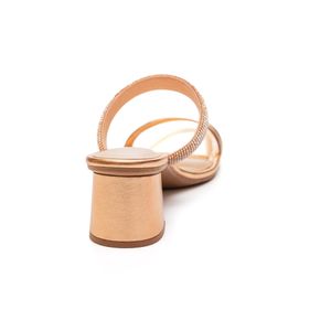 Tamanco Dakota De Salto Baixo Feminino Metalizado Y7732-07 Cobre