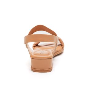 Sandália Comfortflex Anabela Feminino Elástico 2470402-04 Caqui