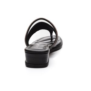 Tamanco Comfortflex Anabela Feminino Strass 2470401-01 Preto