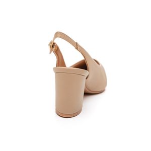 Sapato Piccadilly  Sling Back Feminino Luiza Salto Médio 745145 Bege