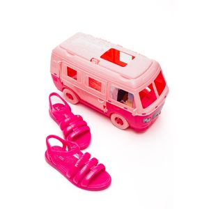 Sandália Grendene Kids Menina Barbie Road + Acessório  23071-Bc780 Pink