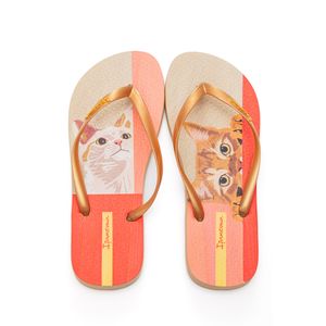 Chinelo Ipanema Love Pets Feminino Gatos 27005-Bh198 Bege