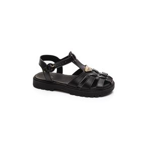 Sandália Molekinha Papete Juvenil Menina Fivela 2344.134 Preto