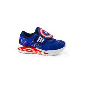 Tênis Mini Pé Led Infantil Menino Personagem Mp2410 Marinho