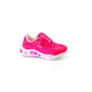 Tênis Mini Pé Led Infantil Menina Rainha Mp2338 Pink