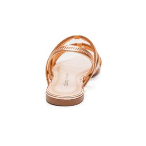 Sandália Dakota Rasteira Feminina Strass Y7411-05 Cobre