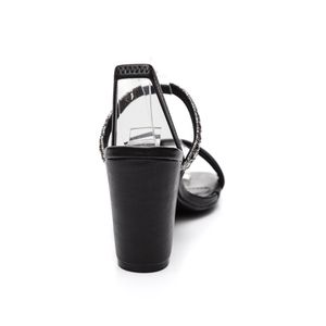 Sandália Via Marte Salto Alto Feminina Napa Casual 164-006-01 Preto