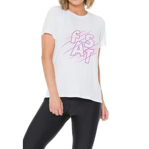 Blusa Estilo Do Corpo Manga Curta Feminina Fitness 70141 Branco
