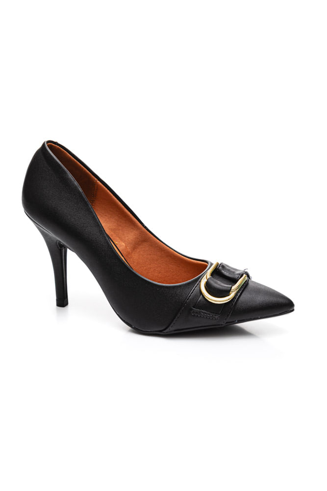 Sapato Vizzano Scarpin Feminio Salto Alto 1184.1195 Preto