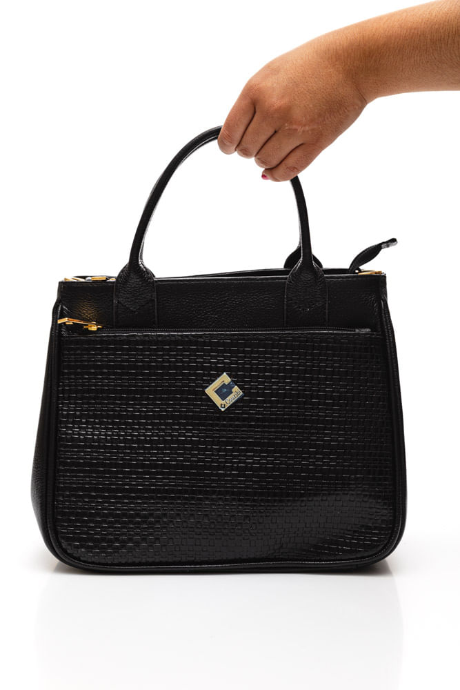 Bolsa-Couribi-Tote-Feminina-Em-Couro-Floater-1940-Preto