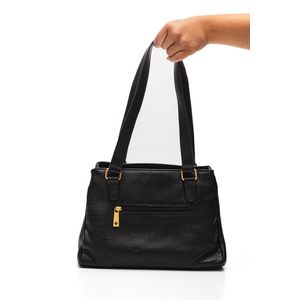 Bolsa Couribi Alças Duplas Longas Feminina Em Couro 2258 Preto