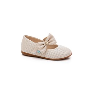 Sapatilha Ortofino Boneca Infantil Menina Laço 001.1763 Off-White