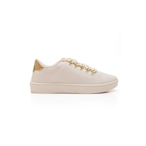 Tênis Izalu Casual Feminino Metalizado 10075iz Off-White