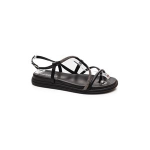 Sandália Beira Rio Papete  Feminina Tiras 8513.106 Preto