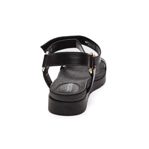 Sandália Beira Rio Salto Baixo Feminina Pin Dourado 8387.537 Preto