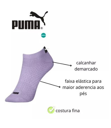 Kit-2-Meias-Cano-Curto-Sapatilha-Puma-4745.002-Sortido