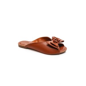 Chinelo Chá De Mel Rasteira Feminina Laço 1107 Caramelo