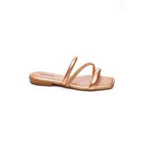 Chinelo Mississipi Rasteira Feminina Strass Mb751-01 Cobre