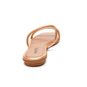 Chinelo Mississipi Rasteira Feminina Strass Mb751-01 Cobre
