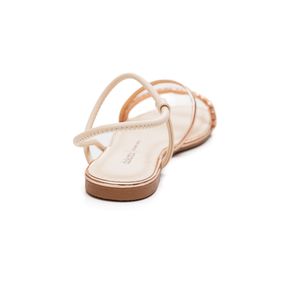 Sandália Dakota Rasteira Feminina Strass Y7455-01 Off-White