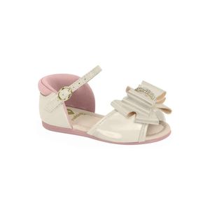 Sandália Molekinha Infantil Menina Laço 2114.269 Off-White