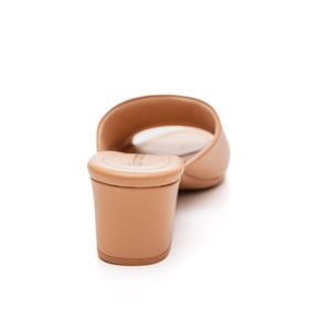 Tamanco Comfortflex Casual Feminino Salto Médio 2457401-01 Caqui