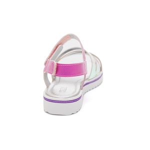 Sandália Klin Casual Juvenil Menina Velcro 420.041-2143 Prata