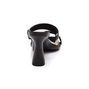 Tamanco Vizzano Salto Pilar Feminio Strass 6517.101 Preto